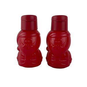 Tupperware‎ Eco Santa Claus Water Bottle Red Tumbler Lot of 2 NEW